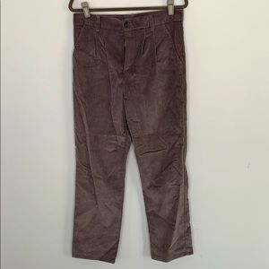 Urban renewal Grey pleated corduroy pants